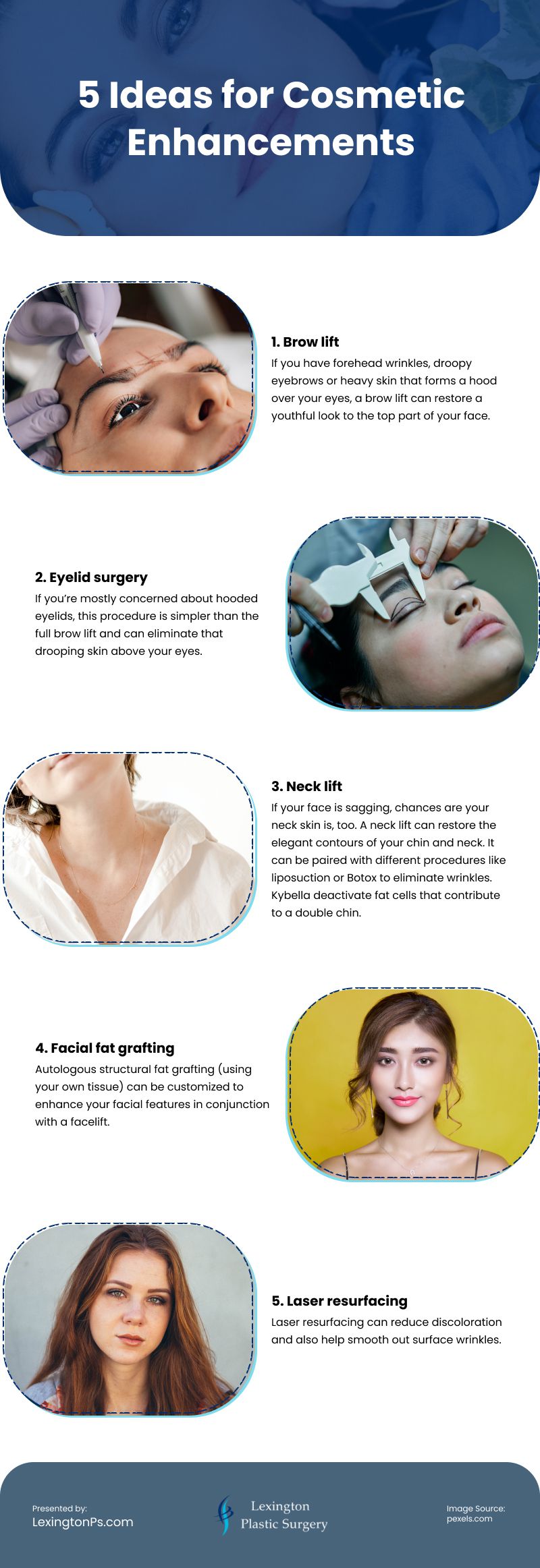 5 Ideas for Cosmetic Enhancements Infographic 5 Ideas for Cosmetic Enhancements Infographic